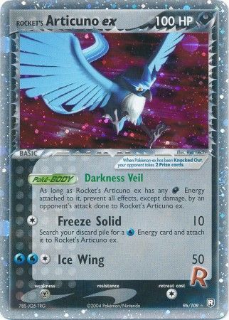 Rockets Articuno EX 96/109 - Rare Holo
